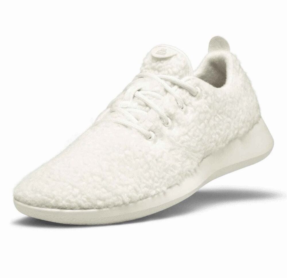 Allbirds Men’s Wool Runner Fluffs Natural White Wool Sneakers Shoes Size 10